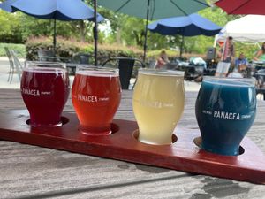 Kombucha flight! at The Panacea Restaurant in Wilmington
