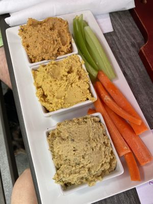 Hummus trio at The Panacea Restaurant in Wilmington