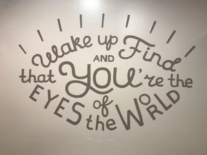 cool decor and gender neutral bathrooms  at The Panacea Restaurant in Wilmington