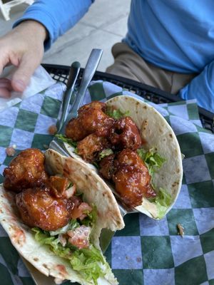Raspberry Cauliflower Tacos   at The Panacea Restaurant in Wilmington