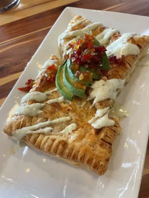 Weekly special “hot pocket"  at The Panacea Restaurant in Wilmington