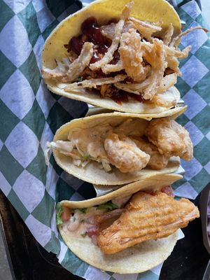 BBQ, shrimp, “phish” tacos    at The Panacea Restaurant in Wilmington