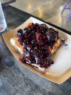 Blueberry bread pudding   at The Panacea Restaurant in Wilmington