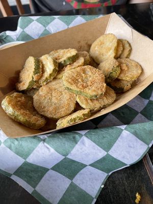 Fried pickles   at The Panacea Restaurant in Wilmington