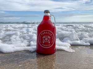 64 ounce growler of kombucha.  at The Panacea Restaurant in Wilmington