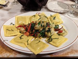 Vegan Cheese Ravioli at Daniel's Broiler - South Lake Union in Seattle