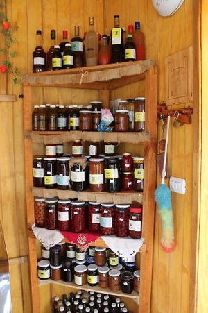 Mermeladas caseras de frutas locales at Jezreel in Futaleufu