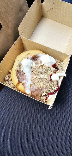 Raspberry Cheesecake Roll  at Cinnaholic in Schaumburg