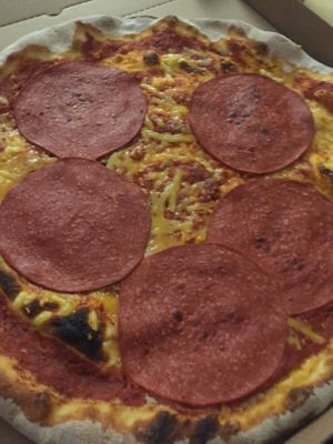 Vegan Salami Pizza  at Vapiano in Stuttgart