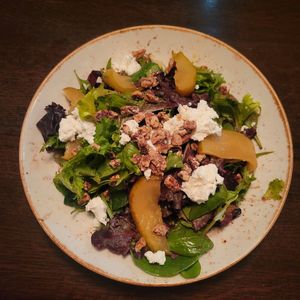 Pear & Goat Cheese Salad at Blind Faith Cafe in Evanston
