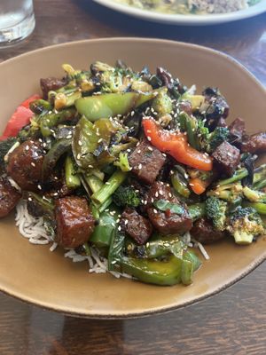 Mongolian Stir Fry   at Blind Faith Cafe in Evanston