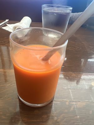Fresh Carrot Juicee  at Blind Faith Cafe in Evanston