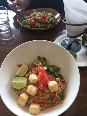 Peanut noodle... spicier than it looks at Blind Faith Cafe in Evanston