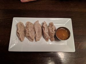 Steamed dumplings! (Vegan) at Blind Faith Cafe in Evanston