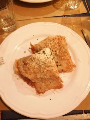 Crêpe with mushroom and tartufo (vegan version) at Osteria VegGente in Marino