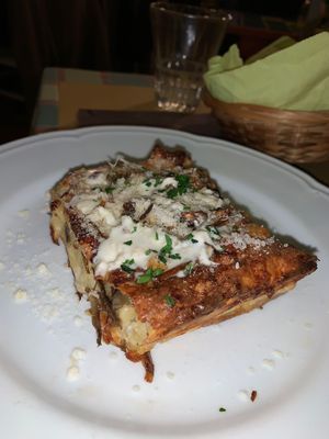 lasagna  at Osteria VegGente in Marino