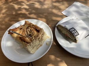 zimt schnecke & hummus sandwich   at Zeit Für Brot - Berlin Mitte 1 in Berlin