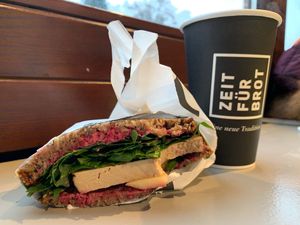 Vegan smoked tofu sandwich  at Zeit Für Brot - Berlin Mitte 1 in Berlin