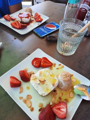 Cheesecake  at Fat Cats Bar in Albufeira