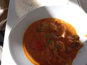 Vegan curry at Fat Cats Bar in Albufeira