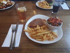 Vegan Sesame Plum Schnitzel at Rafferty's Tavern in Warrnambool