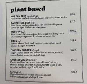 Amazing to have a plant based menu at a regional pub! at Rafferty's Tavern in Warrnambool