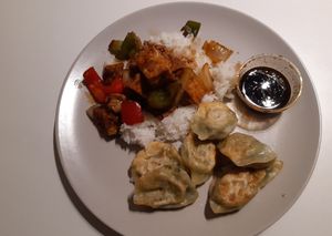 Sichuan tofu with dumplings at Mei Lin in Helsinki