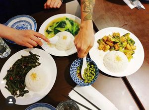 Deep Fried Green Bean
Shanghai Bok Choy  at Mei Lin in Helsinki