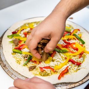 Vegan Bianca Pizza at Pizzeria Halt in Modesto