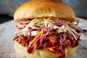 BBQ Jackfruit Sandwich (V, DF, GF) at Rejoice in Geneva