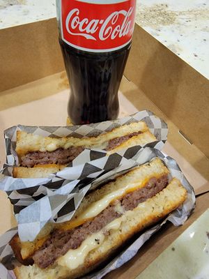 OOOOOhy Gooey goodness and what's more American than that! at Malibu's Burgers in Oakland