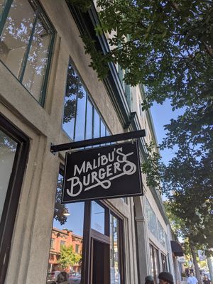 Front (brick & mortar) at Malibu's Burgers in Oakland