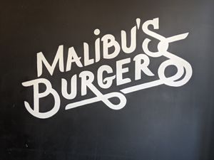 Signage. at Malibu's Burgers in Oakland