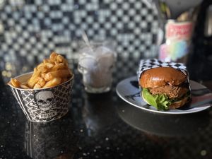 Malibu’s Burgers Enjoyed at Home   at Malibu's Burgers in Oakland