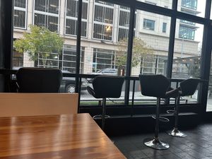 View from inside new location  at Malibu's Burgers in Oakland