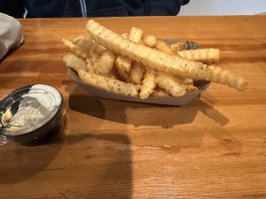 Fries were really good!   at Malibu's Burgers in Oakland