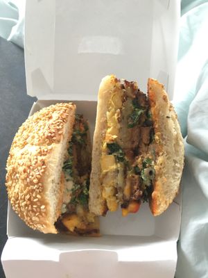 The brunch sandwich  at Lulu Green in Boston