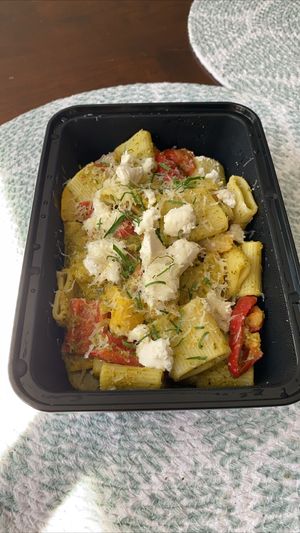 Seasonal pasta and veggies at Lulu Green in Boston