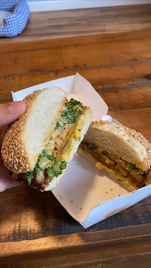 Brunch sandwich at Lulu Green in Boston