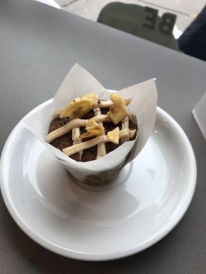 Banana bread muffin at Lulu Green in Boston