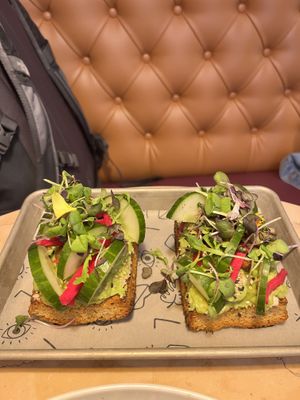 Avocado toast  at Lulu Green in Boston