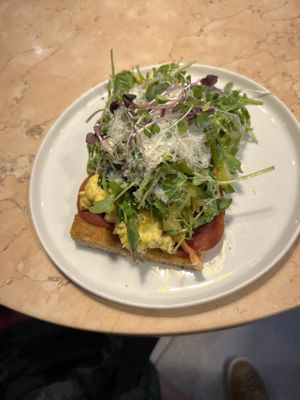 Prosciutto scramble  at Lulu Green in Boston