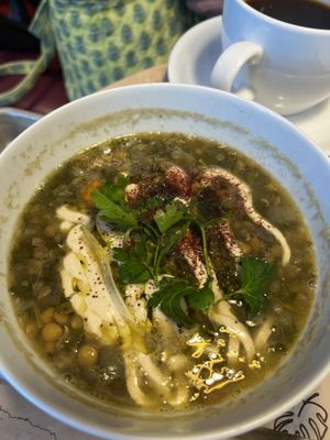 Lentil soup  at Lulu Green in Boston