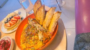 Sundried omlette with amazing sourdough toast I would eat everyday if I could!  at Lulu Green in Boston