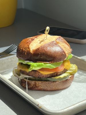 Lulu burger  at Lulu Green in Boston