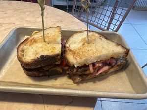 Korean BBQ rib sandwich  at Lulu Green in Boston