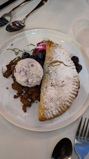 Blueberry pie at Lulu Green in Boston