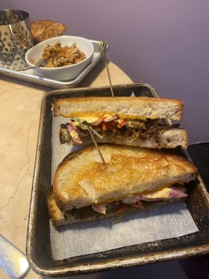 Korean bbq mushroom melt  at Lulu Green in Boston