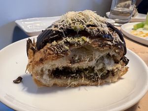 Heavenly and flaky as it should be Dubai Chocolate Croissant   at Lulu Green in Boston