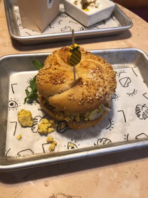 The breakfast sandwich at Lulu Green in Boston